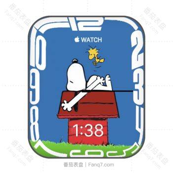 watch S7独占Continuum蓝色史努比卡通表盘.clock