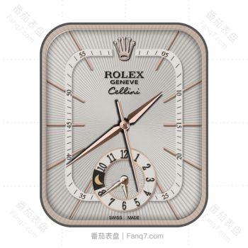 劳力士ROLEX米白色线条月亮表盘.clock
