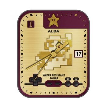 超级玛丽mario黄色红色马赛克卡通.clock