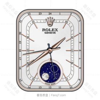 劳力士ROLEX白色月亮表盘.clock