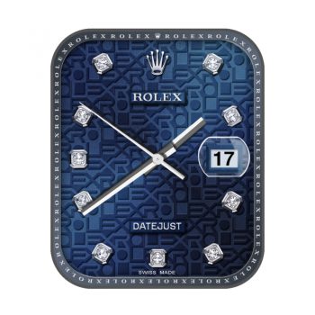 劳力士ROLEX蓝色logo灰边表盘.clock