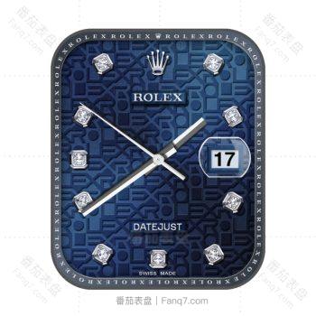 劳力士ROLEX蓝色logo灰边表盘.clock