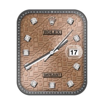 劳力士ROLEX橙红色logo灰边表盘.clock