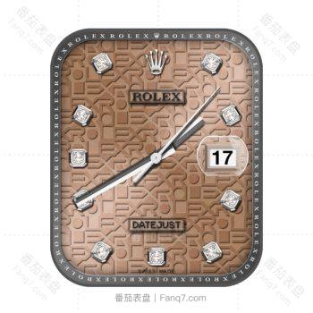 劳力士ROLEX橙红色logo灰边表盘.clock