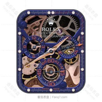 劳力士ROLEX蓝色机械表盘.clock