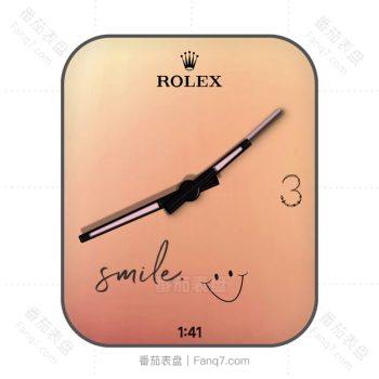 劳力士ROLEX橙粉渐变smile微笑表盘.clock