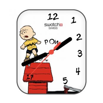 Swatch斯沃琪史努比运动跳高表盘.clock