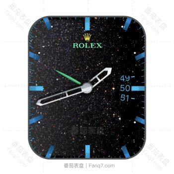 劳力士ROLEX黑色星空白点表盘.clock