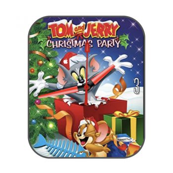 Tom and Jerry 猫和老鼠汤姆和杰瑞圣诞主题表盘.clock