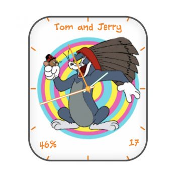 Tom and Jerry 猫和老鼠汤姆和杰瑞印第安人主题表盘.clock