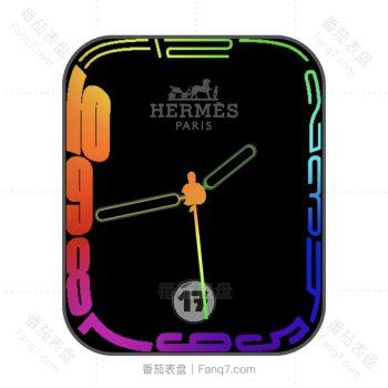 watch S7独占Continuum黑底多彩爱马仕hermes表盘.clock