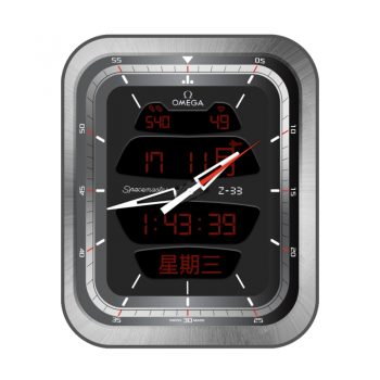 OMEGA 欧米茄黑色方框复古银边表盘.clock