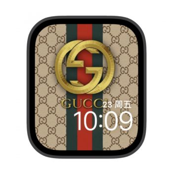 GUCCI古驰经典花纹LOGO苹果iwatch壁纸表盘.watchface