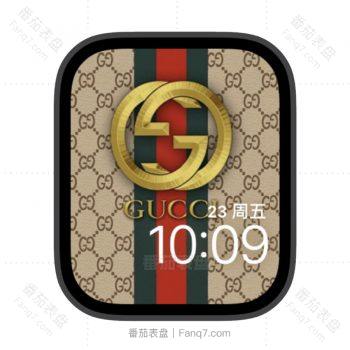 GUCCI古驰经典花纹LOGO苹果iwatch壁纸表盘.watchface