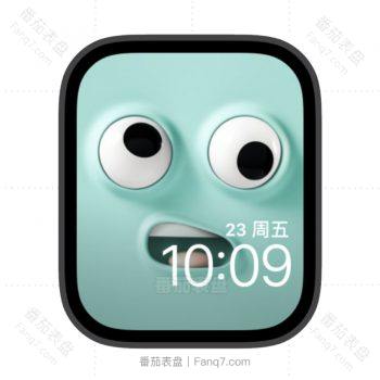 青色大眼仔苹果iwatch壁纸表盘.watchface