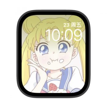 魔卡少女吃饱饱苹果iwatch壁纸表盘.watchface