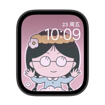 樱桃小丸子小玉苹果iwatch壁纸表盘.watchface