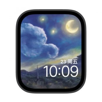 星月夜3D版苹果iwatch壁纸表盘.watchface