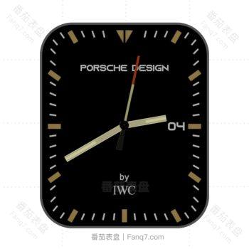 Porsche保时捷iwc万国简约黑表盘.clock