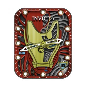 IronMan钢铁侠invicta英他氟漫威系列红色机械表盘.clock