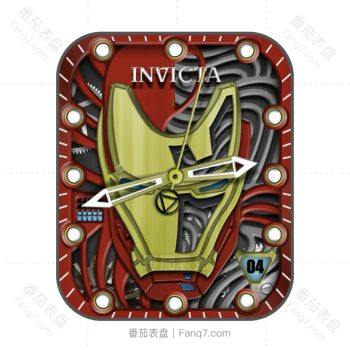 IronMan钢铁侠invicta英他氟漫威系列红色机械表盘.clock