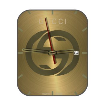 GUCCI古驰黄金光面古驰logo表盘.clock