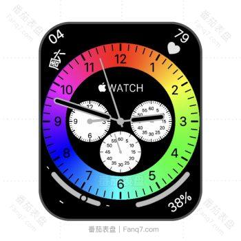 nike耐克黑底红花岗蓝绿紫圈表盘.clock