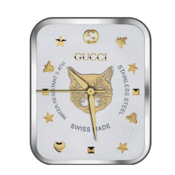 GUCCI古驰白金猫头表盘.clock