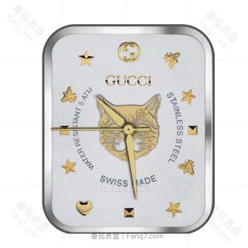 GUCCI古驰白金猫头表盘.clock