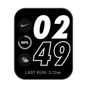 nike耐克黑底白黑时钟数字表盘.clock