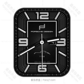 Porsche保时捷标黑白赛道表盘.clock