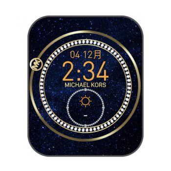 迈克科尔斯MICHAEL KORS蓝色星空镶钻表盘.clock