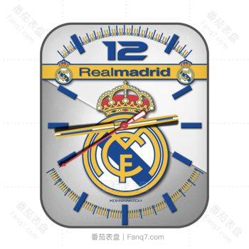 皇家马德里(Realmadrid)球队蓝白灰表盘.clock