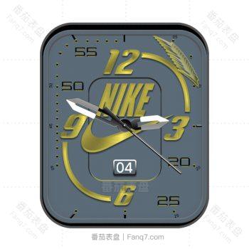 nike耐克莫兰迪蓝金色羽毛表盘.clock