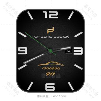 Porsche保时捷黑白简约橙表盘.clock
