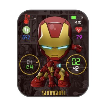 Ironman漫威系列钢铁侠红色卡通人物炫酷表盘.clock