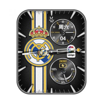 皇家马德里足球俱乐部(Real Madrid Club de Fútbol黑色机械表盘.clock