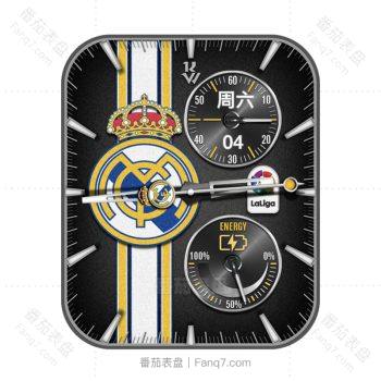 皇家马德里足球俱乐部(Real Madrid Club de Fútbol黑色机械表盘.clock