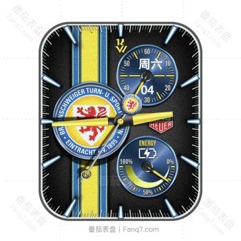 泰格豪雅手表TAG HEUER尤文图斯JUVENTUS蓝色机械表盘.clock