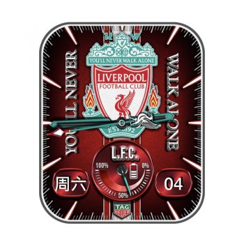 利物浦足球俱乐部(Liverpool Football Club红色机械表盘.clock