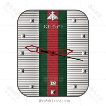 GUCCI古驰红绿条纹蜜蜂表盘.clock