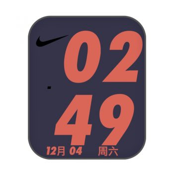 nike耐克黑紫数字表盘.clock