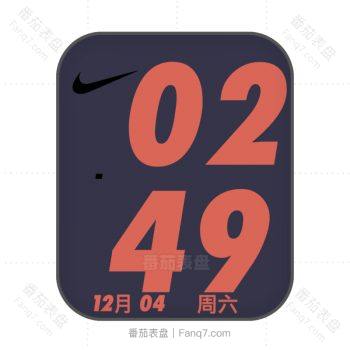nike耐克黑紫数字表盘.clock