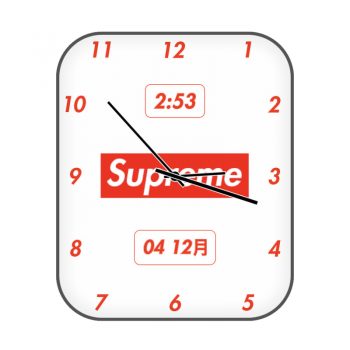 Supreme红白简约表盘.clock