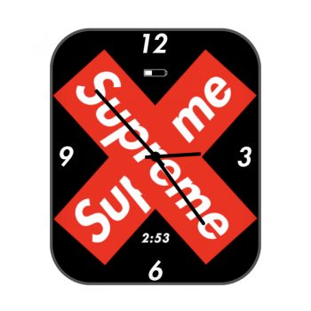 Supreme红白黑色简约表盘.clock