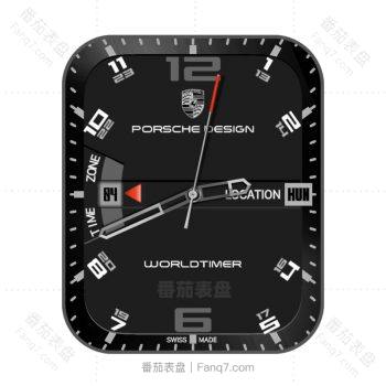 Porsche保时捷黑色机械刻度表盘.clock