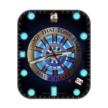 Ironman漫威系列钢铁侠蓝色刻度金属钢圈表盘.clock