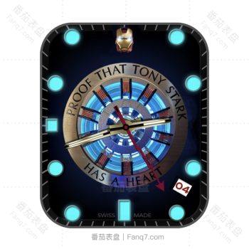Ironman漫威系列钢铁侠蓝色刻度金属钢圈表盘.clock