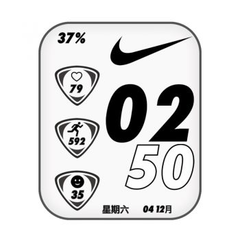 nike耐克黑白数字简约表盘.clock