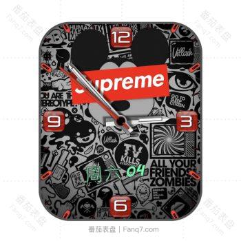 Supreme迪士尼米奇红白黑色表盘.clock